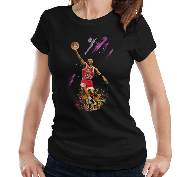 Sidney Maurer Original Portrait Of Bulls Star Michael Jordan Women's T-Shirt