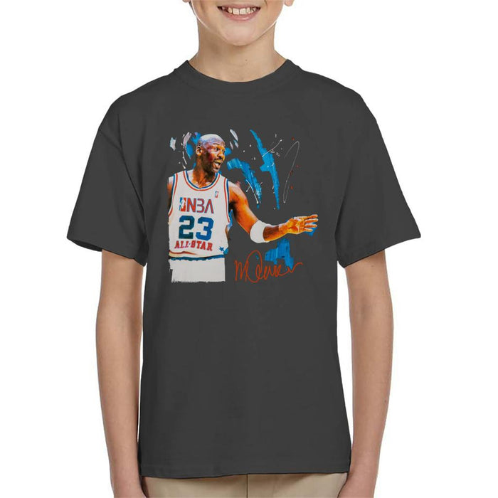 Sidney Maurer Original Portrait Of NBA All Star Michael Jordan Kid's T-Shirt