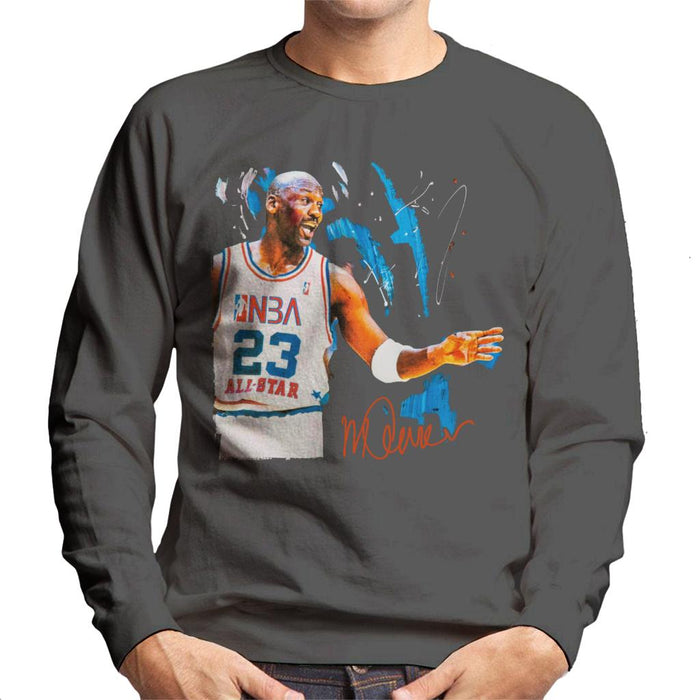 Sidney Maurer Original Portrait Of NBA All Star Michael Jordan Men's Sweatshirt