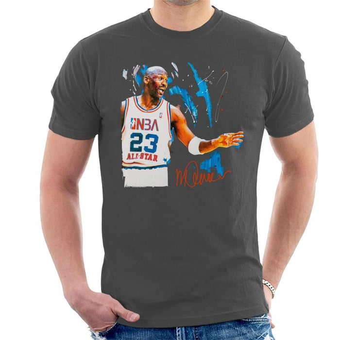 Sidney Maurer Original Portrait Of NBA All Star Michael Jordan Men's T-Shirt