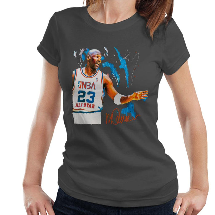 Sidney Maurer Original Portrait Of NBA All Star Michael Jordan Women's T-Shirt