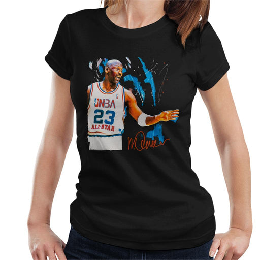 Sidney Maurer Original Portrait Of NBA All Star Michael Jordan Women's T-Shirt