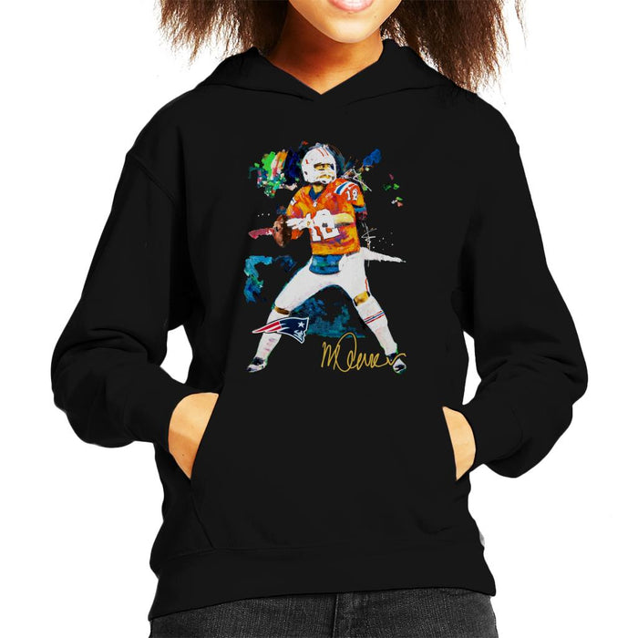Sidney Maurer Original Portrait Of Patriots Star Tom Brady Kid's Hooded Sweatshirt