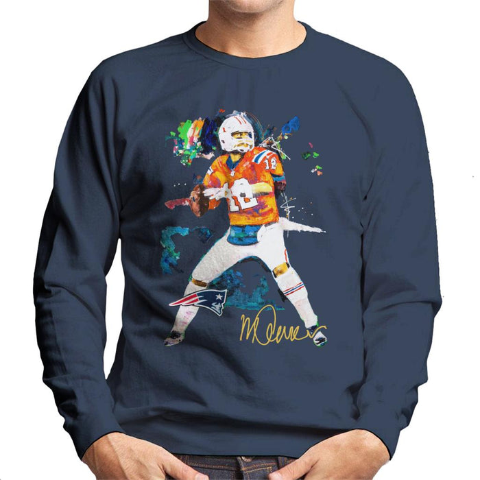 Sidney Maurer Original Portrait Of Patriots Star Tom Brady Men's Sweatshirt