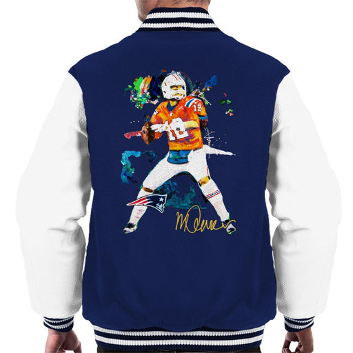 Sidney Maurer Original Portrait Of Patriots Star Tom Brady Men's Varsity Jacket
