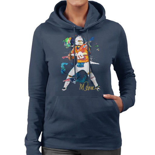 Sidney Maurer Original Portrait Of Patriots Star Tom Brady Women's Hooded Sweatshirt