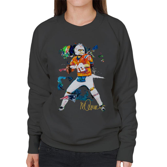 Sidney Maurer Original Portrait Of Patriots Star Tom Brady Women's Sweatshirt
