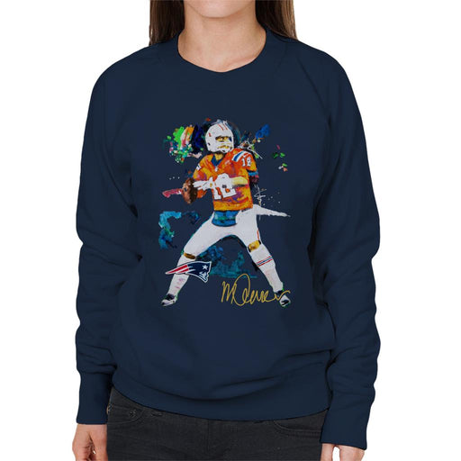 Sidney Maurer Original Portrait Of Patriots Star Tom Brady Women's Sweatshirt