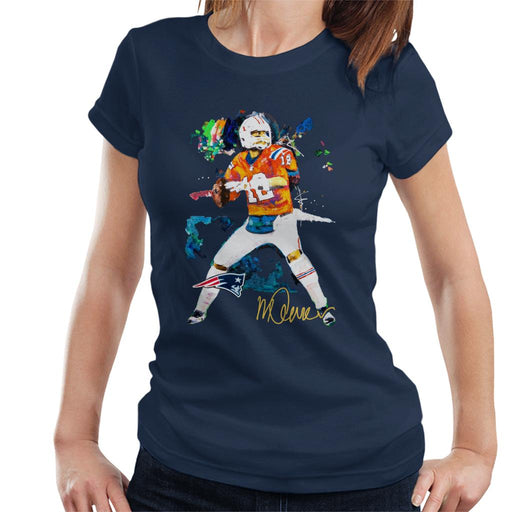 Sidney Maurer Original Portrait Of Patriots Star Tom Brady Women's T-Shirt