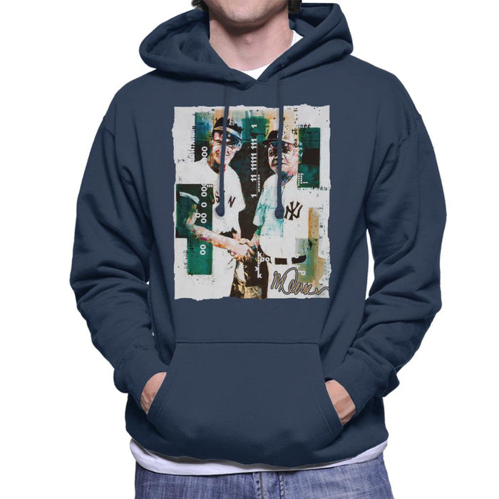 Sidney Maurer Original Portrait Of Ted Williams And Babe Ruth Men's Hooded Sweatshirt