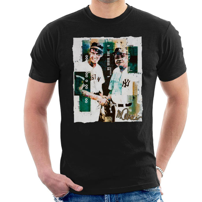 Sidney Maurer Original Portrait Of Ted Williams And Babe Ruth Men's T-Shirt