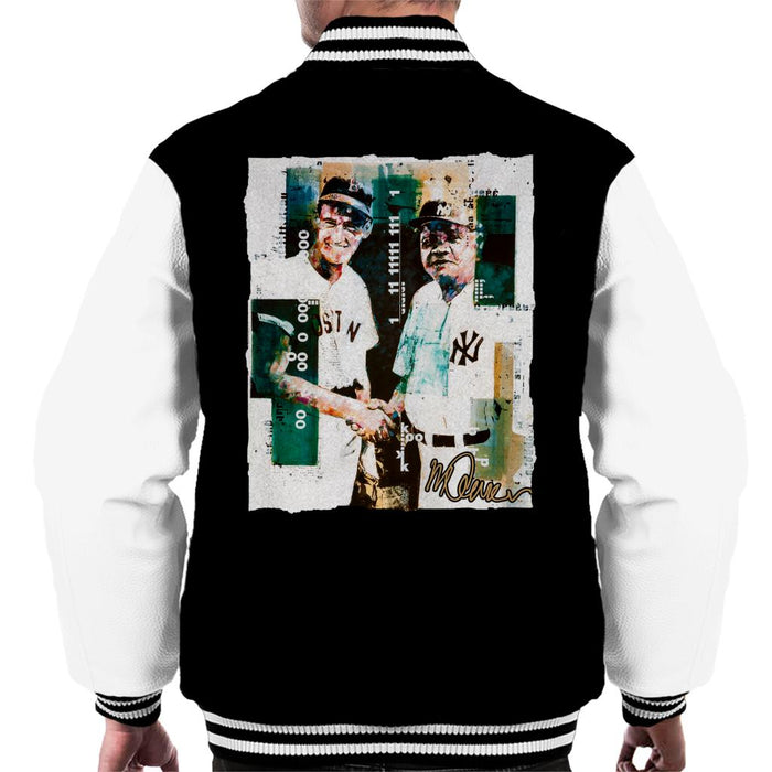 Sidney Maurer Original Portrait Of Ted Williams And Babe Ruth Men's Varsity Jacket