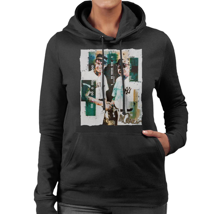 Sidney Maurer Original Portrait Of Ted Williams And Babe Ruth Women's Hooded Sweatshirt