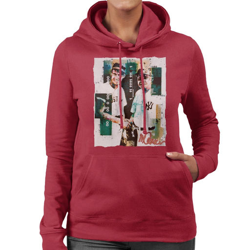 Sidney Maurer Original Portrait Of Ted Williams And Babe Ruth Women's Hooded Sweatshirt