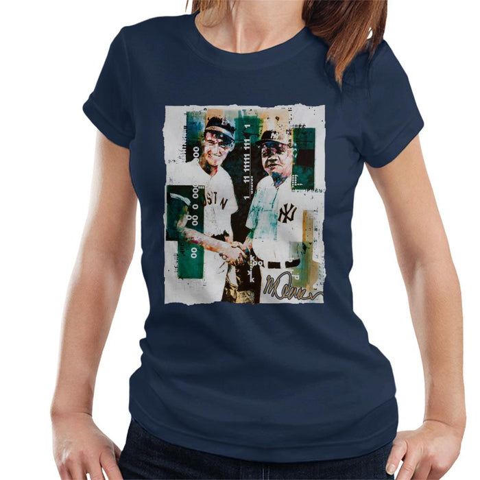 Sidney Maurer Original Portrait Of Ted Williams And Babe Ruth Women's T-Shirt