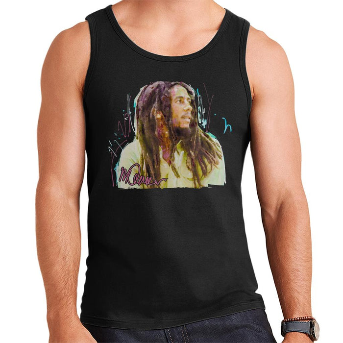 Sidney Maurer Original Portrait Of Musician Bob Marley Men's Vest