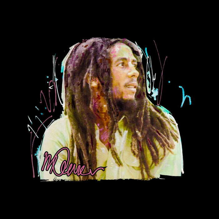 Sidney Maurer Original Portrait Of Musician Bob Marley Men's Sweatshirt