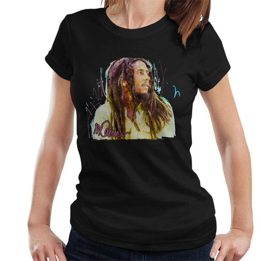 Sidney Maurer Original Portrait Of Musician Bob Marley Women's T-Shirt