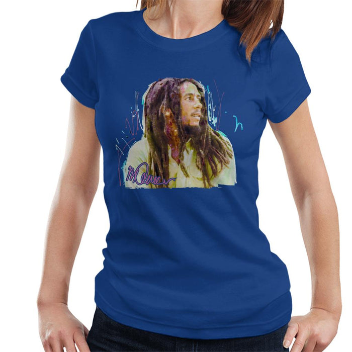 Sidney Maurer Original Portrait Of Musician Bob Marley Women's T-Shirt