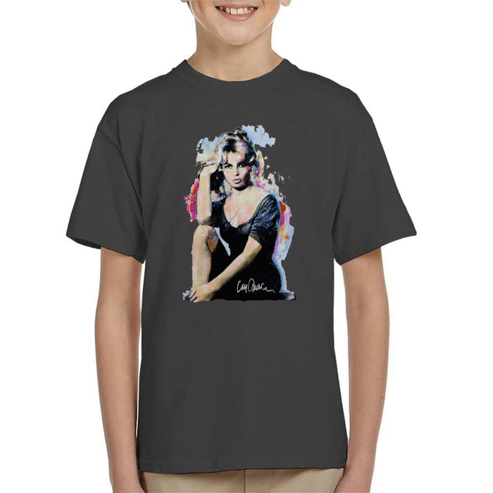 Sidney Maurer Original Portrait Of Actress Brigitte Bardot Kid's T-Shirt