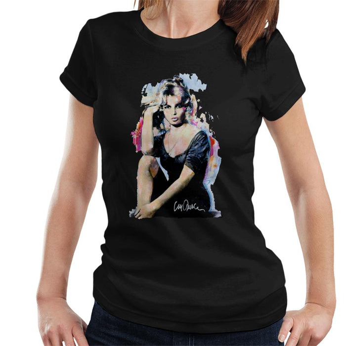 Sidney Maurer Original Portrait Of Actress Brigitte Bardot Women's T-Shirt