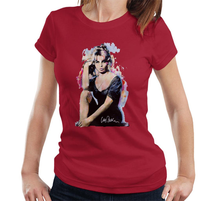 Sidney Maurer Original Portrait Of Actress Brigitte Bardot Women's T-Shirt