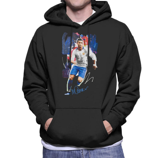 Sidney Maurer Original Portrait Of Striker Cristiano Ronaldo Men's Hooded Sweatshirt