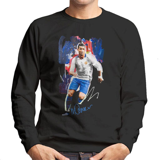 Sidney Maurer Original Portrait Of Striker Cristiano Ronaldo Men's Sweatshirt