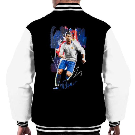 Sidney Maurer Original Portrait Of Striker Cristiano Ronaldo Men's Varsity Jacket