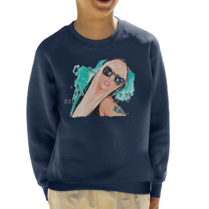 Sidney Maurer Original Portrait Of Lady Gaga Shades Kid's Sweatshirt