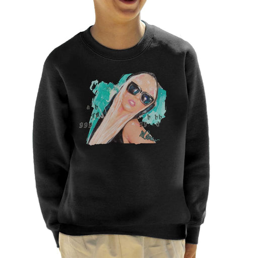 Sidney Maurer Original Portrait Of Lady Gaga Shades Kid's Sweatshirt