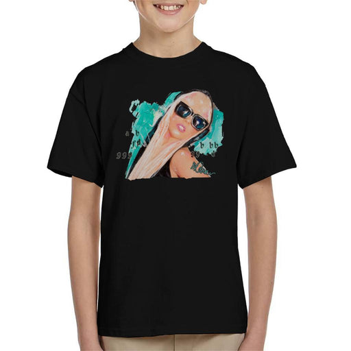 Sidney Maurer Original Portrait Of Lady Gaga Shades Kid's T-Shirt