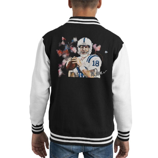 Sidney Maurer Original Portrait Of Star Quarterback Peyton Manning Kid's Varsity Jacket