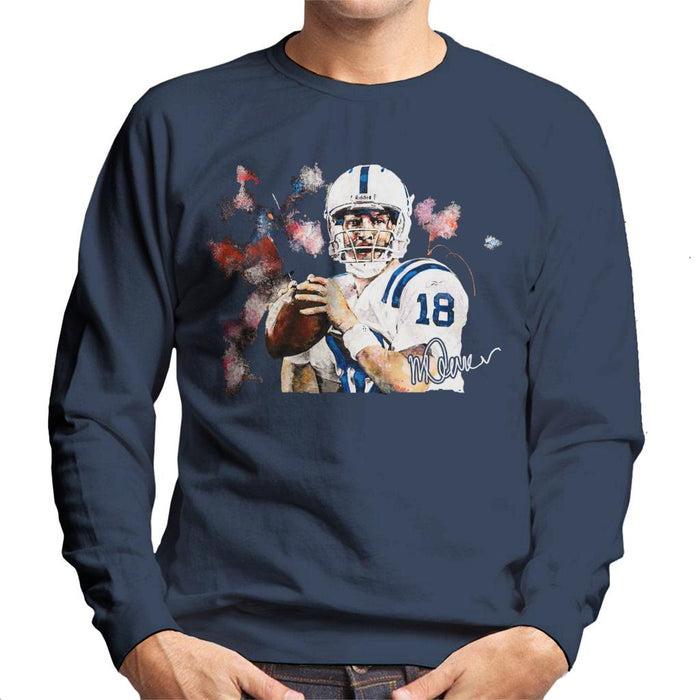 Sidney Maurer Original Portrait Of Star Quarterback Peyton Manning Men's Sweatshirt