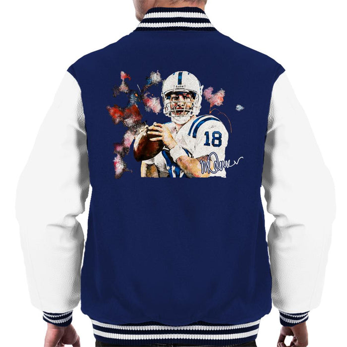Sidney Maurer Original Portrait Of Star Quarterback Peyton Manning Men's Varsity Jacket