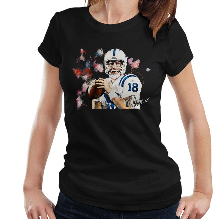 Sidney Maurer Original Portrait Of Star Quarterback Peyton Manning Women's T-Shirt