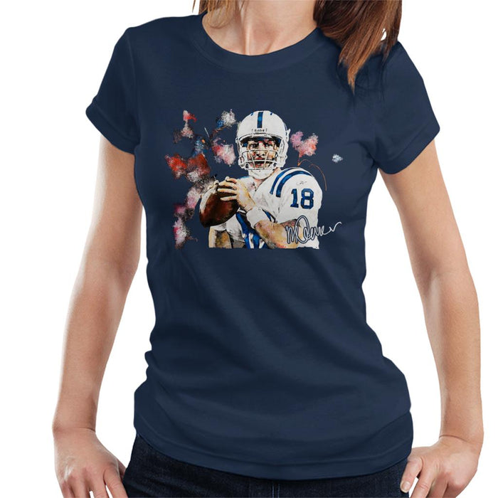 Sidney Maurer Original Portrait Of Star Quarterback Peyton Manning Women's T-Shirt