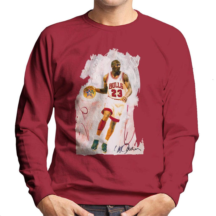 Sidney Maurer Original Portrait Of Basketball Star Michael Jordan Men's Sweatshirt