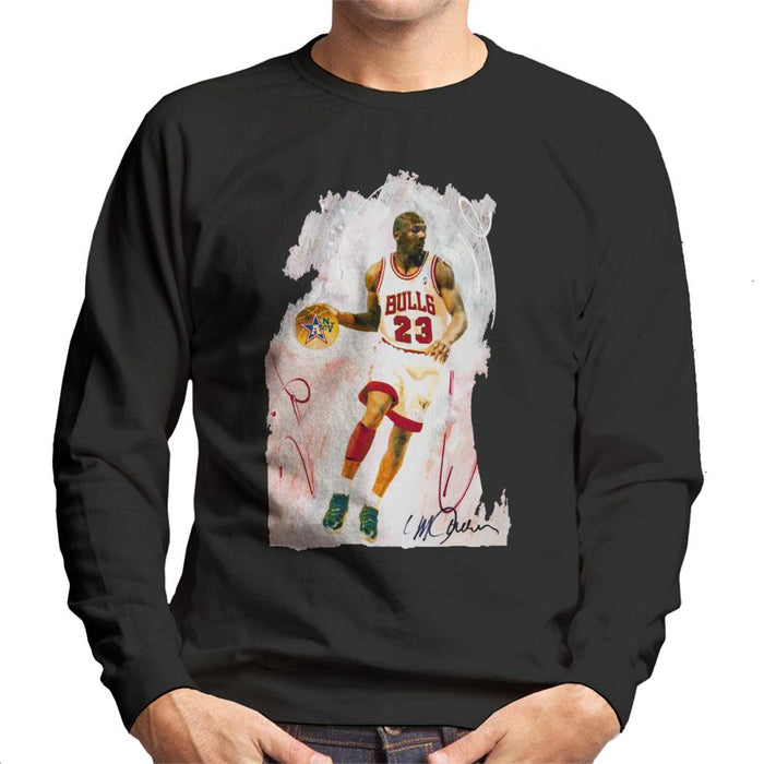Sidney Maurer Original Portrait Of Basketball Star Michael Jordan Men's Sweatshirt