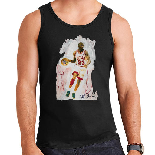 Sidney Maurer Original Portrait Of Basketball Star Michael Jordan Men's Vest