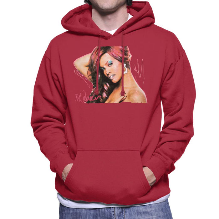 Sidney Maurer Original Portrait Of Rihanna Drop Earrings Men's Hooded Sweatshirt