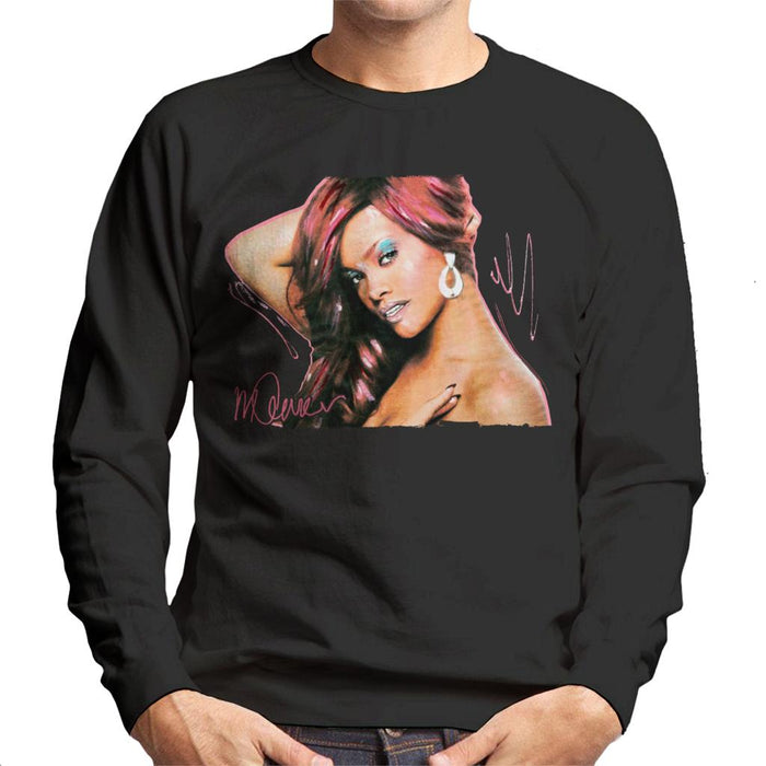 Sidney Maurer Original Portrait Of Rihanna Drop Earrings Men's Sweatshirt