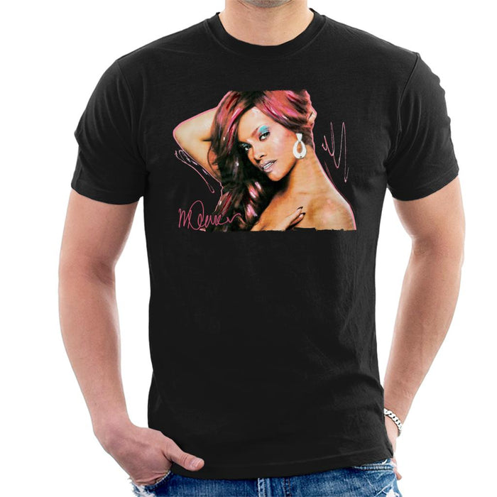Sidney Maurer Original Portrait Of Rihanna Drop Earrings Men's T-Shirt