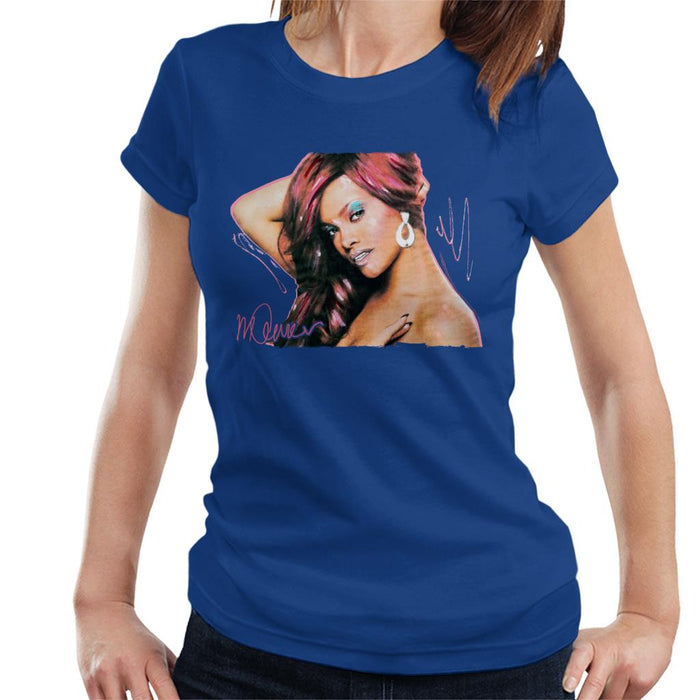 Sidney Maurer Original Portrait Of Rihanna Drop Earrings Women's T-Shirt