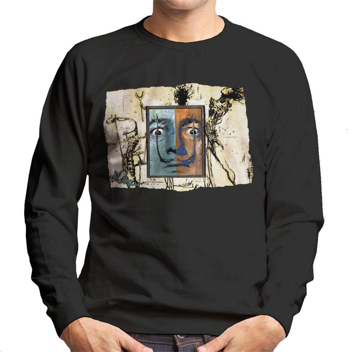 Sidney Maurer Original Portrait Of Surrealist Salvador Dali Men's Sweatshirt