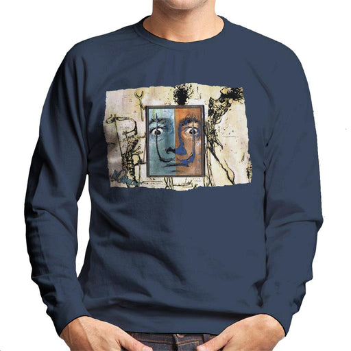 Sidney Maurer Original Portrait Of Surrealist Salvador Dali Men's Sweatshirt