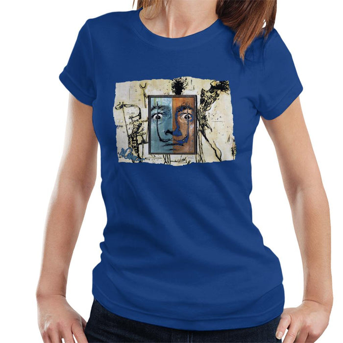 Sidney Maurer Original Portrait Of Surrealist Salvador Dali Women's T-Shirt