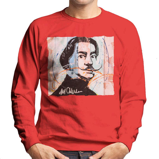 Sidney Maurer Original Portrait Of Spanish Artist Salvador Dali Men's Sweatshirt