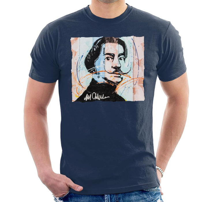 Sidney Maurer Original Portrait Of Spanish Artist Salvador Dali Men's T-Shirt