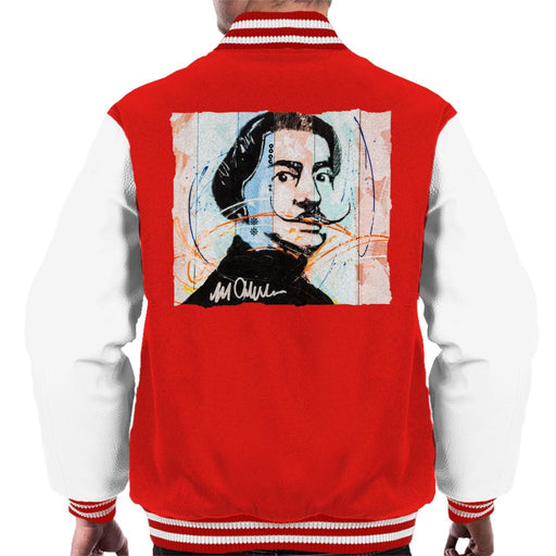 Sidney Maurer Original Portrait Of Spanish Artist Salvador Dali Men's Varsity Jacket